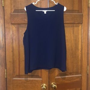 Dark blue Cato double layer tank top